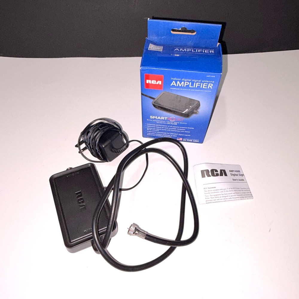 RCA SmartBoost Indoor Digital TV Antenna Signal Amplifier AMP1450E LTE Filter